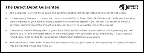 Direct Debit Terms and Conditions .